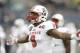North Carolina State's Bradley Chubb warms up for an NCAA college football game against Notre Dame, Saturday, Oct. 28, 2017, in South Bend, Ind. (AP Photo/Darron Cummings)