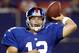 New York Giants quarterback Jared Lorenzen passes the ball in the fourth quarter against the Kansas City Chiefs during NFL football Thursday night, Aug. 17, 2006, at Giants Stadium in East Rutherford, N.J. (AP Photo/Bill Kostroun)