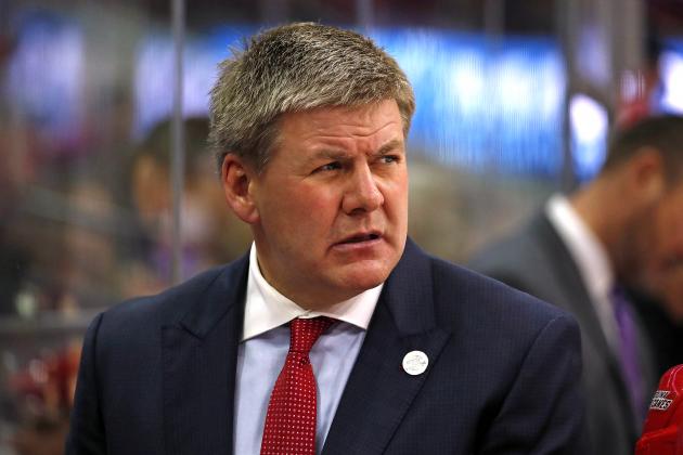 Carolina Hurricanes head coach Bill Peters watches from the bench during the first period of an NHL hockey game a Colorado Avalanche, Saturday, Feb. 10, 2018, in Raleigh, N.C. (AP Photo/Karl B DeBlaker)