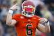 MOBILE, AL - JANUARY 27: Baker Mayfield #6 of the North team throws the ball during the Reese's Senior Bowl at Ladd-Peebles Stadium on January 27, 2018 in Mobile, Alabama. (Photo by Jonathan Bachman/Getty Images)