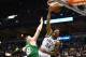 MILWAUKEE, WI - APRIL 20: Giannis Antetokounmpo #34 of the Milwaukee Bucks dunks over Aron Baynes #46 of the Boston Celtics during the second half of game three of round one of the Eastern Conference playoffs at the Bradley Center on April 20, 2018 in Milwaukee, Wisconsin. NOTE TO USER: User expressly acknowledges and agrees that, by downloading and or using this photograph, User is consenting to the terms and conditions of the Getty Images License Agreement. (Photo by Stacy Revere/Getty Images)