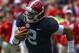 Quarterback Jalen Hurts (2) scrambles for a first down during the first half of an NCAA college football Alabama Spring game, Saturday, April 21, 2018, in Tuscaloosa, Ala. (AP Photo/Butch Dill)