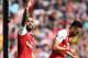 LONDON, ENGLAND - APRIL 22: Alexandre Lacazette of Arsenal celebrates scoring his side's third goal during the Premier League match between Arsenal and West Ham United at Emirates Stadium on April 22, 2018 in London, England. (Photo by Shaun Botterill/Getty Images)