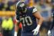 Pittsburgh offensive lineman Brian O'Neill (70) plays against Virginia during the first half of an NCAA college football game, Saturday, Oct. 28, 2017, in Pittsburgh. (AP Photo/Keith Srakocic)