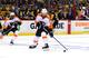 PITTSBURGH, PA - APRIL 20: Sean Couturier #14 of the Philadelphia Flyers skates with the puck against the Pittsburgh Penguins in Game Five of the Eastern Conference First Round during the 2018 NHL Stanley Cup Playoffs at PPG PAINTS Arena on April 20, 2018 in Pittsburgh, Pennsylvania. (Photo by Matt Kincaid/Getty Images)