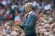 Arsenal's French manager Arsene Wenger watches on from the touch line during the English Premier League football match between Arsenal and West Ham United at the Emirates Stadium in London on April 22, 2018. (Photo by Ian KINGTON / AFP) / RESTRICTED TO EDITORIAL USE. No use with unauthorized audio, video, data, fixture lists, club/league logos or 'live' services. Online in-match use limited to 75 images, no video emulation. No use in betting, games or single club/league/player publications. / (Photo credit should read IAN KINGTON/AFP/Getty Images)