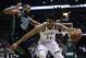 Milwaukee Bucks' Giannis Antetokounmpo tries to drive past Boston Celtics' Al Horford during the first half of Game 4 of an NBA basketball first-round playoff series Sunday, April 22, 2018, in Milwaukee. (AP Photo/Morry Gash)