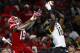 NEW ORLEANS, LA - DECEMBER 17: Tarvarius Moore #18 of the Southern Miss Golden Eagles intercepts the ball over Michael Jacquet #19 of the Louisiana-Lafayette Ragin Cajuns during the first half of a game at the Mercedes-Benz Superdome on December 17, 2016 in New Orleans, Louisiana. (Photo by Jonathan Bachman/Getty Images)