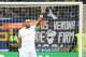 Marseille's French forward Dimitri Payet celebrates after scoring a goal during the Europa League quarter final second leg football match between Olympique de Marseille (OM) and RB Leipzig at the Velodrome stadium in Marseille on April 12, 2018. / AFP PHOTO / BORIS HORVAT (Photo credit should read BORIS HORVAT/AFP/Getty Images)