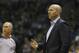 Milwaukee Bucks head coach Jason Kidd reacts to a call during an NBA basketball game against the Miami Heat Wednesday, Jan. 17, 2018, in Milwaukee. (AP Photo/Aaron Gash)