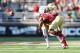 CHESTNUT HILL, MA - SEPTEMBER 16: Kamrin Moore #5 of the Boston College Eagles hits Equanimeous St. Brown #6 of the Notre Dame Fighting Irish to force an incomplete pass during the first half at Alumni Stadium on September 16, 2017 in Chestnut Hill, Massachusetts. (Photo by Tim Bradbury/Getty Images)