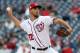 WASHINGTON, DC - APRIL 11: Starting pitcher A.J. Cole #22 of the Washington Nationals throws to a Atlanta Braves batter in the first inning at Nationals Park on April 11, 2018 in Washington, DC. (Photo by Rob Carr/Getty Images)