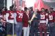 Alabama head coach Nick Saban holds up the National Championship trophy during the NCAA college football national championship celebration, Saturday, Jan. 20, 2018, in Tuscaloosa, Ala. Alabama won the national championship game against Georgia 26-23 in overtime. (AP Photo/Brynn Anderson)
