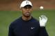 Tiger Woods hits on the range before a practice round for the Masters golf tournament Wednesday, April 4, 2018, in Augusta, Ga. (AP Photo/Chris Carlson)