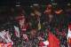 Liverpool supporters wave flags during the Champions League semifinal, first leg, soccer match between Liverpool and AS Roma at Anfield Stadium, Liverpool, England, Tuesday, April 24, 2018. (AP Photo/Dave Thompson)