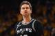 OAKLAND, CA - APRIL 24: Pau Gasol #16 of the San Antonio Spurs looks on during the game against the Golden State Warriors in Game Five of Round One of the 2018 NBA Playoffs on April 24, 2018 at ORACLE Arena in Oakland, California. NOTE TO USER: User expressly acknowledges and agrees that, by downloading and or using this photograph, user is consenting to the terms and conditions of Getty Images License Agreement. Mandatory Copyright Notice: Copyright 2018 NBAE (Photo by Andrew D. Bernstein/NBAE via Getty Images)