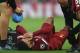 Liverpool's English midfielder Alex Oxlade-Chamberlain reacts after picking up an injury during the UEFA Champions League first leg semi-final football match between Liverpool and Roma at Anfield stadium in Liverpool, north west England on April 24, 2018. (Photo by Oli SCARFF / AFP) (Photo credit should read OLI SCARFF/AFP/Getty Images)