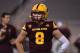 TEMPE, AZ - OCTOBER 28: Blake Barnett #8 of Arizona State warms up prior to a game against the University of Southern California Trojans at Sun Devil Stadium on October 28, 2017 in Tempe, Arizona. (Photo by Norm Hall/Getty Images)
