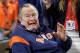 HOUSTON, TX - OCTOBER 29: Former United States President George H. W. Bush prepares to throw out the ceremonial first pitch before game five of the 2017 World Series between the Houston Astros and the Los Angeles Dodgers at Minute Maid Park on October 29, 2017 in Houston, Texas. (Photo by David J. Phillip - Pool/Getty Images)