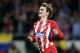 Atletico's Antoine Griezmann celebrates after scoring his side's second goal during the Europa League quarterfinal first leg soccer match between Atletico Madrid and Sporting CP at the Metropolitano stadium in Madrid, Thursday, April 5, 2018. (AP Photo/Francisco Seco)