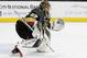 Vegas Golden Knights goaltender Marc-Andre Fleury (29) plays against the Arizona Coyotes during an NHL hockey game, Wednesday, March 28, 2018, in Las Vegas. (AP Photo/John Locher)