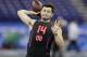 Oklahoma quarterback Baker Mayfield throws during a drill at the NFL football scouting combine, Saturday, March 3, 2018, in Indianapolis. (AP Photo/Darron Cummings)