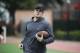 Southern California quarterback Sam Darnold warms up during USC Pro Day, Wednesday, March 21, 2018, in Los Angeles. The Pro Day is intended to showcase talent to NFL scouts for the upcoming draft. (AP Photo/Jae C. Hong)