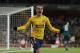 Atletico's Antoine Griezmann celebrates after scoring the first goal of his team during the Europa League semifinal first leg soccer match between Arsenal FC and Atletico Madrid at Emirates Stadium in London, Thursday, April 26, 2018. (AP Photo/Matt Dunham)