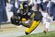 Pittsburgh Steelers wide receiver Martavis Bryant (10) makes a catch against the New England Patriots during the first half of an NFL football game in Pittsburgh, Sunday, Dec. 17, 2017. (AP Photo/Don Wright)