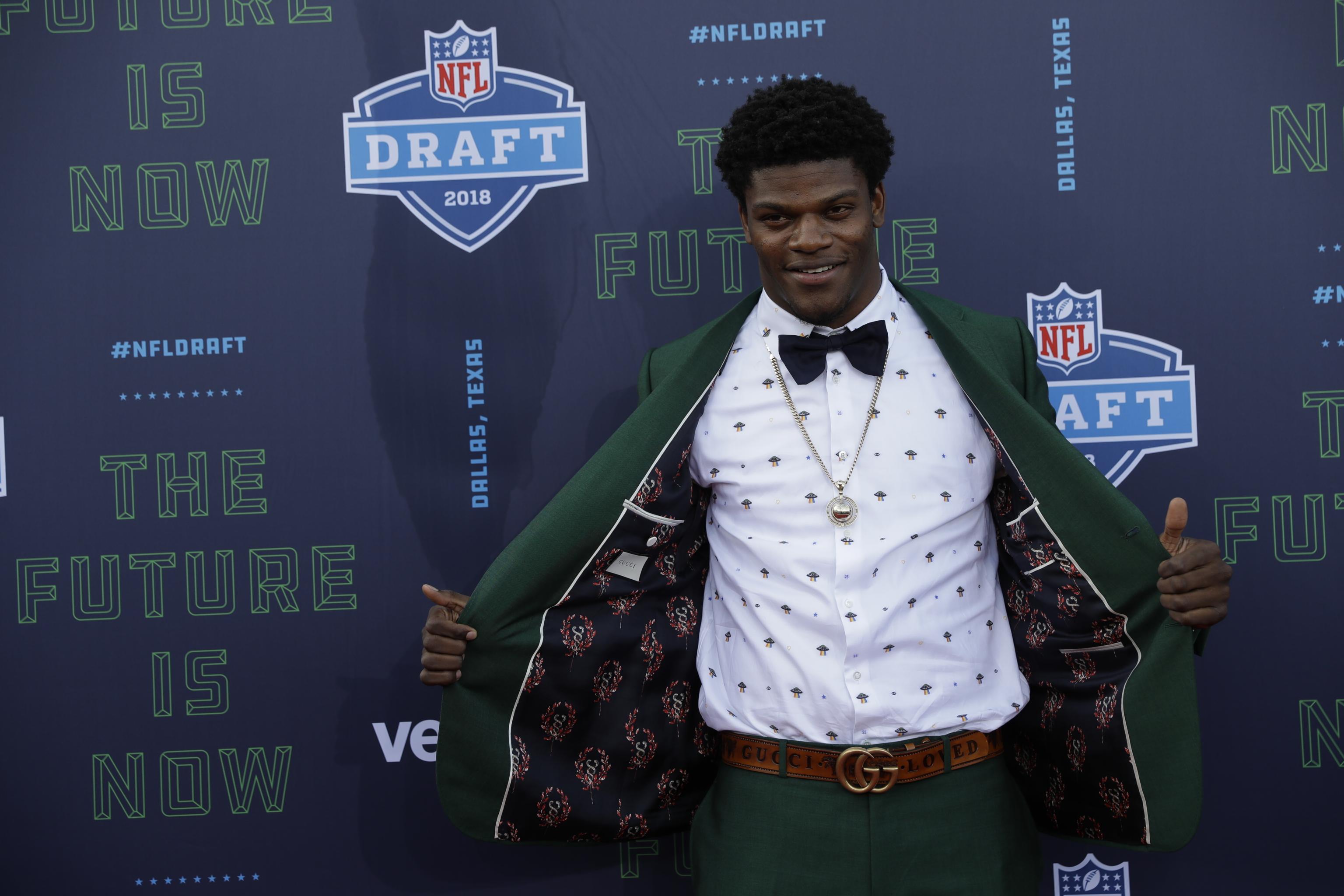 Lamar Jackson at the NFL draft