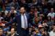 Memphis Grizzlies head coach J.B. Bickerstaff gestures in the second half of an NBA basketball game against the New Orleans Pelicans in New Orleans, Wednesday, April 4, 2018. The Pelicans won 123-95. (AP Photo/Scott Threlkeld)
