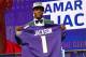 ARLINGTON, TX - APRIL 26: Lamar Jackson of Louisville poses after being picked #32 overall by the Baltimore Ravens during the first round of the 2018 NFL Draft at AT&T Stadium on April 26, 2018 in Arlington, Texas. (Photo by Tom Pennington/Getty Images)