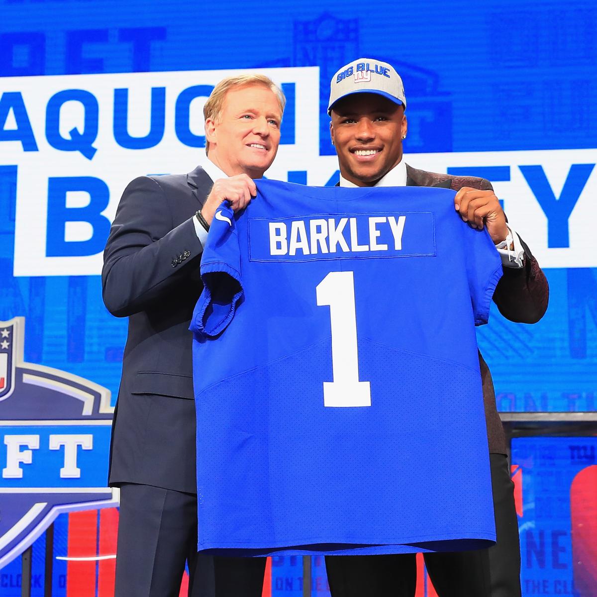 Saquon Barkley Will Fix Dad's Jets Tattoo After Being Drafted by Giants