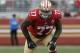 San Francisco 49ers offensive tackle Trent Brown (77) against the New York Jets during the first half of an NFL football game in Santa Clara, Calif., Sunday, Dec. 11, 2016. (AP Photo/Marcio Jose Sanchez)