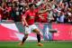 LONDON, ENGLAND - APRIL 21: Alexis Sanchez of Manchester United celebrates after scoring his sides first goal during The Emirates FA Cup Semi Final match between Manchester United and Tottenham Hotspur at Wembley Stadium on April 21, 2018 in London, England. (Photo by Chris Brunskill Ltd/Getty Images)