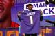 ARLINGTON, TX - APRIL 26: Lamar Jackson of Louisville poses after being picked #32 overall by the Baltimore Ravens during the first round of the 2018 NFL Draft at AT&T Stadium on April 26, 2018 in Arlington, Texas. (Photo by Tom Pennington/Getty Images)