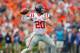 AUBURN, AL - OCTOBER 07: Shea Patterson #20 of the Mississippi Rebels looks to pass against the Auburn Tigers at Jordan Hare Stadium on October 7, 2017 in Auburn, Alabama. (Photo by Kevin C. Cox/Getty Images)
