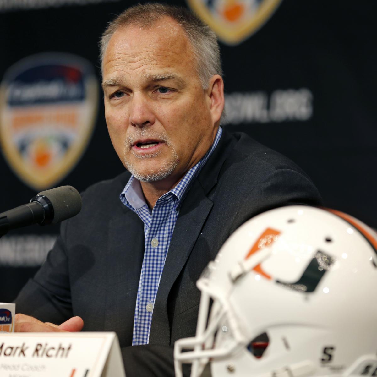 Mark Richt, Miami, Agree on Contract Extension Through 2023 Season