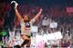 In this April 6, 2014 photo, Daniel Bryan reacts during Wrestlemania XXX at the Mercedes-Benz Super Dome in New Orleans. Bryan was on top of the wrestling world when he won the WWE championship at WrestleMania in 2014. But he is finished just two years later at 35, a victim of at least 10 concussions that ended his career and showed how real-life injuries interrupt fantasy endings. (Jonathan Bachman/AP Images for WWE)