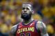 INDIANAPOLIS, IN - APRIL 27: LeBron James #23 of the Cleveland Cavaliers watches the action against the Indiana Pacers in Game Six of the Eastern Conference Quarterfinals during the 2018 NBA Playoffs at Bankers Life Fieldhouse on April 27, 2018 in Indianapolis, Indiana. NOTE TO USER: User expressly acknowledges and agrees that, by downloading and or using this photograph, User is consenting to the terms and conditions of the Getty Images License Agreement. (Photo by Andy Lyons/Getty Images)