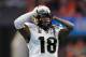 ATLANTA, GA - JANUARY 01: Shaquem Griffin #18 of the UCF Knights celebrates after sacking Jarrett Stidham #8 of the Auburn Tigers (not pictured) in the third quarter during the Chick-fil-A Peach Bowl at Mercedes-Benz Stadium on January 1, 2018 in Atlanta, Georgia. (Photo by Kevin C. Cox/Getty Images)