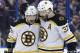 Brad Marchand and Patrice Bergeron are trying to lead the Bruins to a 2-0 lead over the Lightning.