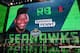 ARLINGTON, TX - APRIL 26: A video board displays an image of Rashaad Penny of San Diego State after he was picked #27 overall by the Seattle Seahawks during the first round of the 2018 NFL Draft at AT&T Stadium on April 26, 2018 in Arlington, Texas. (Photo by Tom Pennington/Getty Images)