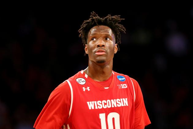 NEW YORK, NY - MARCH 24:  Nigel Hayes #10 of the Wisconsin Badgers reacts in the second half against the Florida Gators during the 2017 NCAA Men's Basketball Tournament East Regional at Madison Square Garden on March 24, 2017 in New York City.  (Photo by Maddie Meyer/Getty Images)