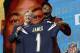 Commissioner Roger Goodell, left, presents Florida State's Derwin James with his Los Angeles Chargers jersey during the first round of the NFL football draft, Thursday, April 26, 2018, in Arlington, Texas. (AP Photo/David J. Phillip)