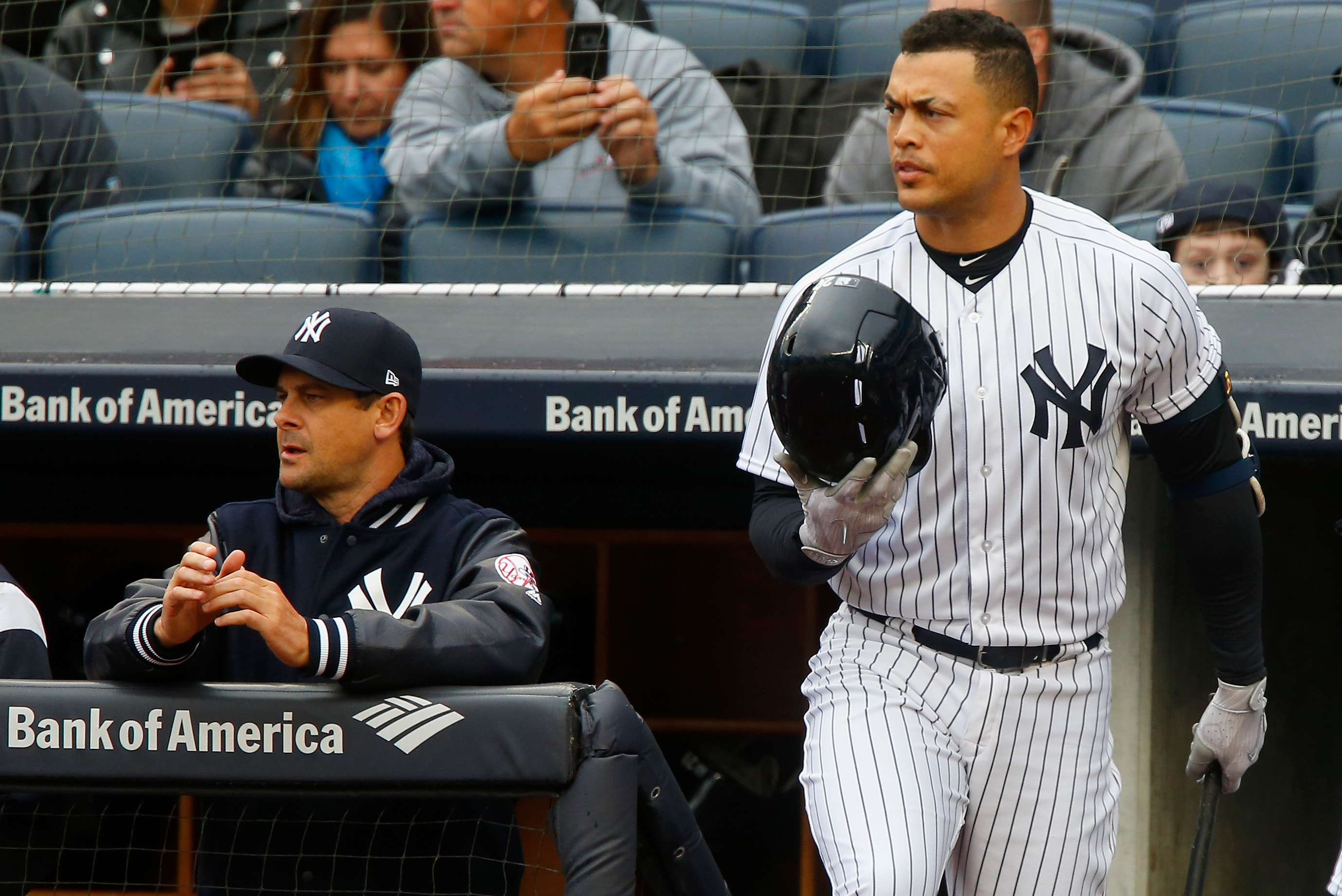 Yankees manager Aaron Boone says Giancarlo Stanton is healthy