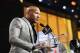ARLINGTON, TX - APRIL 26: Pittsburgh Steelers linebacker Ryan Shazier announces the Steelers' draft pick during the first round of the 2018 NFL Draft at AT&T Stadium on April 26, 2018 in Arlington, Texas. (Photo by Ronald Martinez/Getty Images)