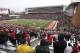 Fans stand in Martin Stadium during the Apple Cup NCAA college football game against Washington, Friday, Nov. 25, 2016, in Pullman, Wash. Washington beat Washington State 45-17. (AP Photo/Ted S. Warren)
