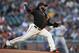 SAN FRANCISCO, CA - APRIL 28: Johnny Cueto #47 of the San Francisco Giants pitches against the Los Angeles Dodgers in the top of the first inning of game two of a double header at AT&T Park on April 28, 2018 in San Francisco, California. (Photo by Thearon W. Henderson/Getty Images)