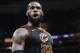 Cleveland Cavaliers' LeBron James (23) reacts after dunking against the Toronto Raptors in the first half of Game 3 of an NBA basketball second-round playoff series, Saturday, May 5, 2018, in Cleveland. (AP Photo/Tony Dejak)